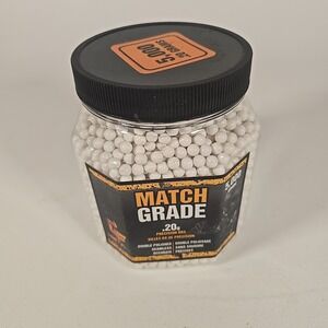 Game Face Match Grade Airsoft BBs 6mm .20 Gram 5000 Count Open Package